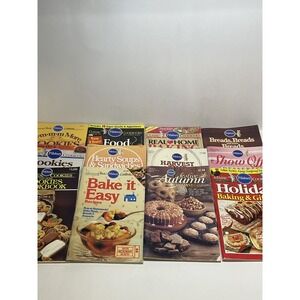 Pillsbury‎ Booklets Cookbooks Lot of 12 Vintage Cooking Deserts And More